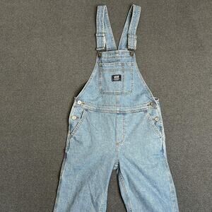 Vans Ground Work Denim Utility Carpenter Mid Blue Jean Overalls Womens Medium